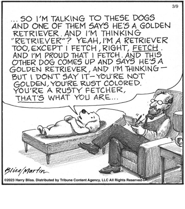 So I’m talking to these dogs…