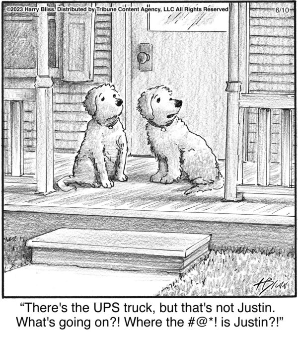 There's the UPS truck…