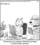 The brook trout, please…...